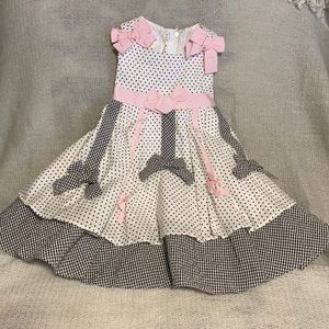 White Polka Dot Biscotti Dress Sz 18mo NWT